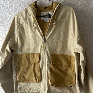 The North Face Men's Beige and Brown Windbreaker